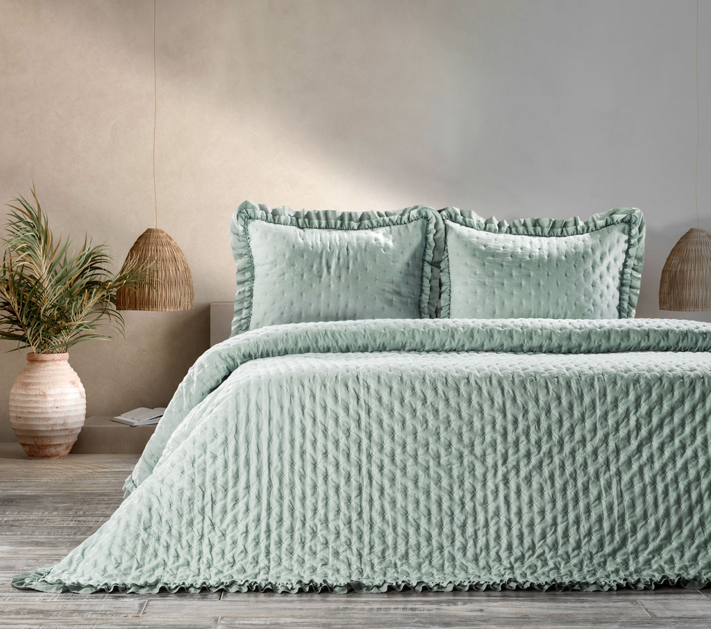 Lima Çift Kişilik Yatak Örtüsü - Yeşil