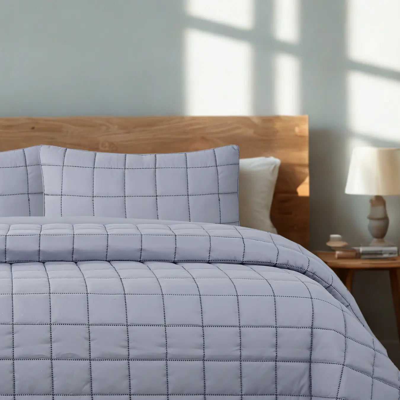 Alora Çift Kişilik Yatak Örtüsü Takımı - Gri