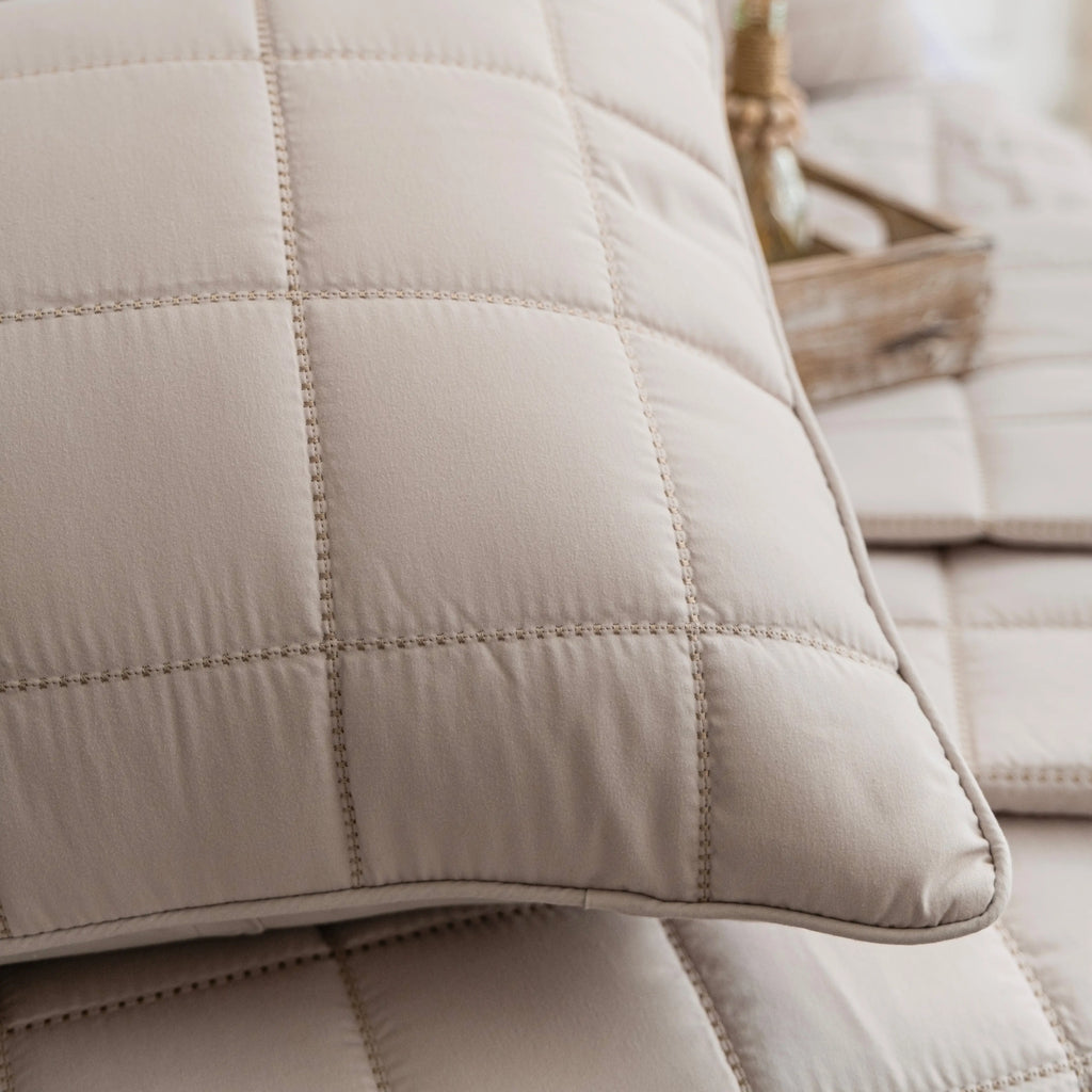 Alora Çift Kişilik Yatak Örtüsü Takımı - Ekru