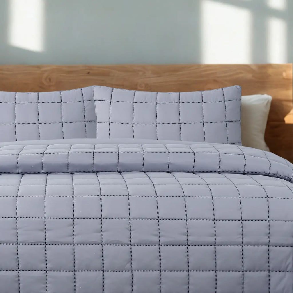 Alora Çift Kişilik Yatak Örtüsü Takımı - Gri