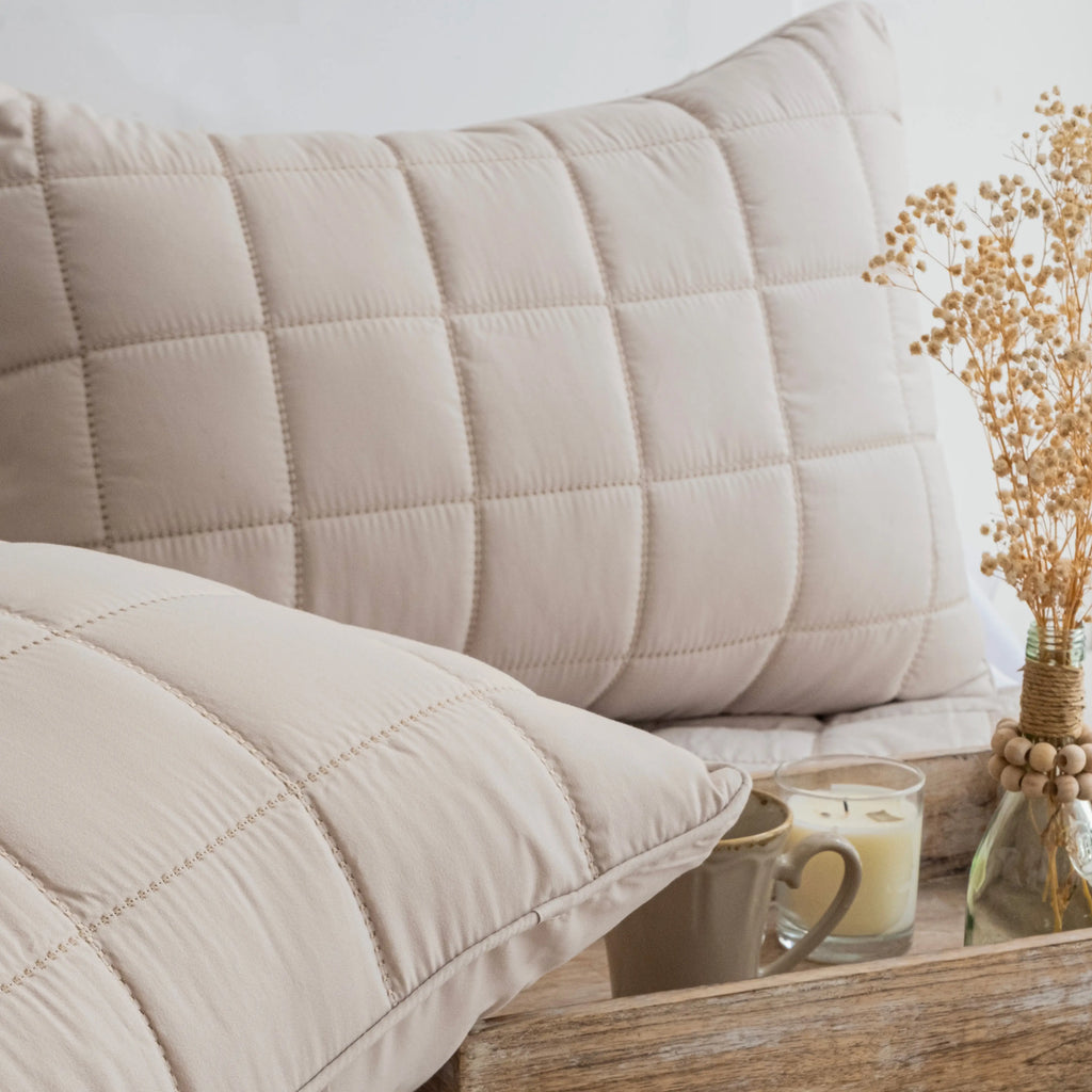 Alora Çift Kişilik Yatak Örtüsü Takımı - Ekru