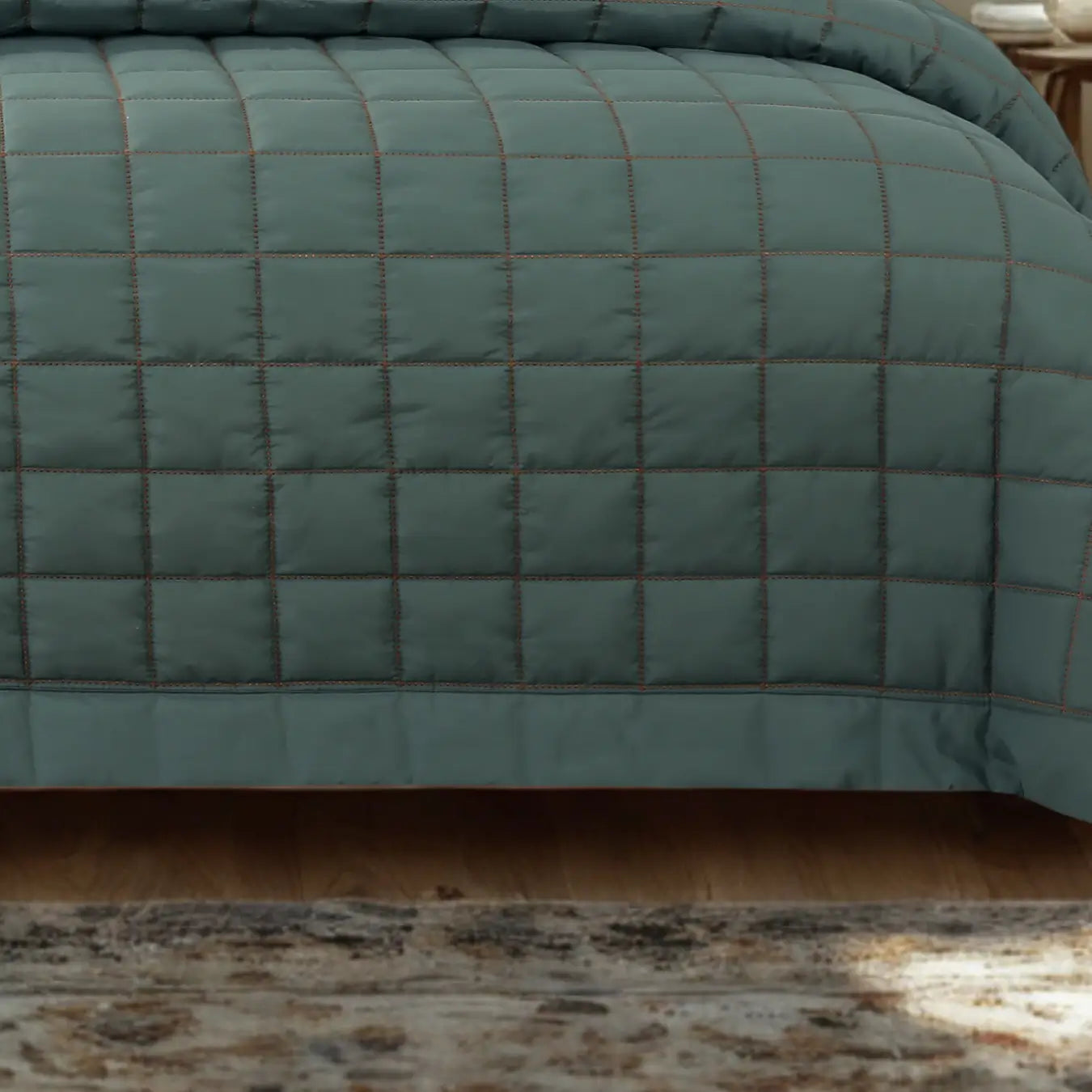 Alora Çift Kişilik Yatak Örtüsü Takımı - Yeşil