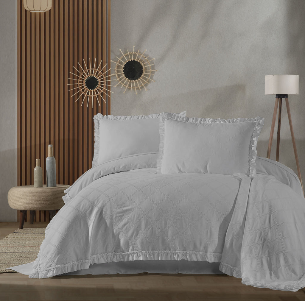 Carla Çift Kişilik Pike Takımı - Gri