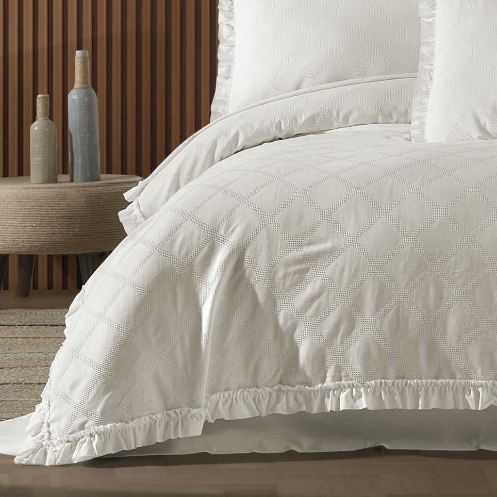 Carla Çift Kişilik Pike Takımı - Ekru