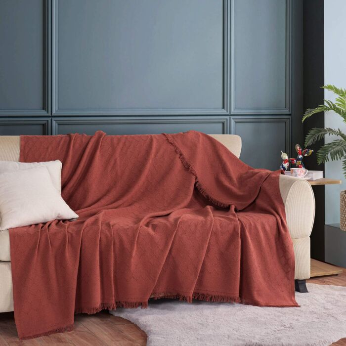 Noble 170x200cm Koltuk Örtüsü / Kiremit