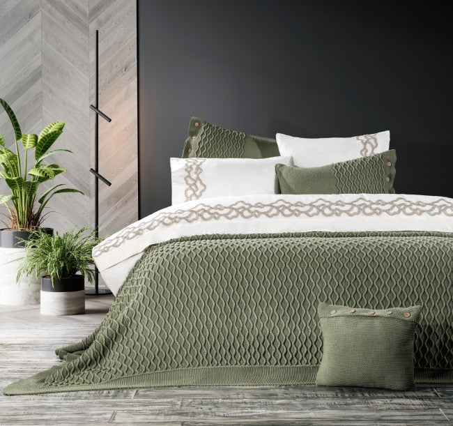 Asos 10 Parça Triko Yatak Örtüsü Seti - Yeşil