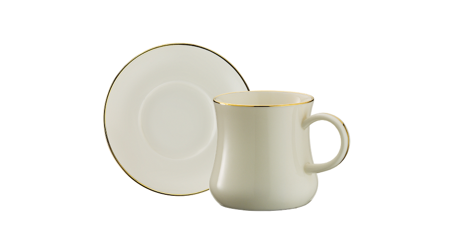 1898 Gold Double 12 Parça 6 Kişilik Kahve Fincan Takımı 120 ml