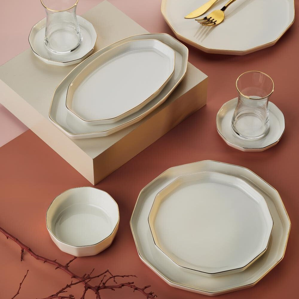 Aryıldız Amber Gold 6 Kişilik 32 Parça Kahvaltı Takımı