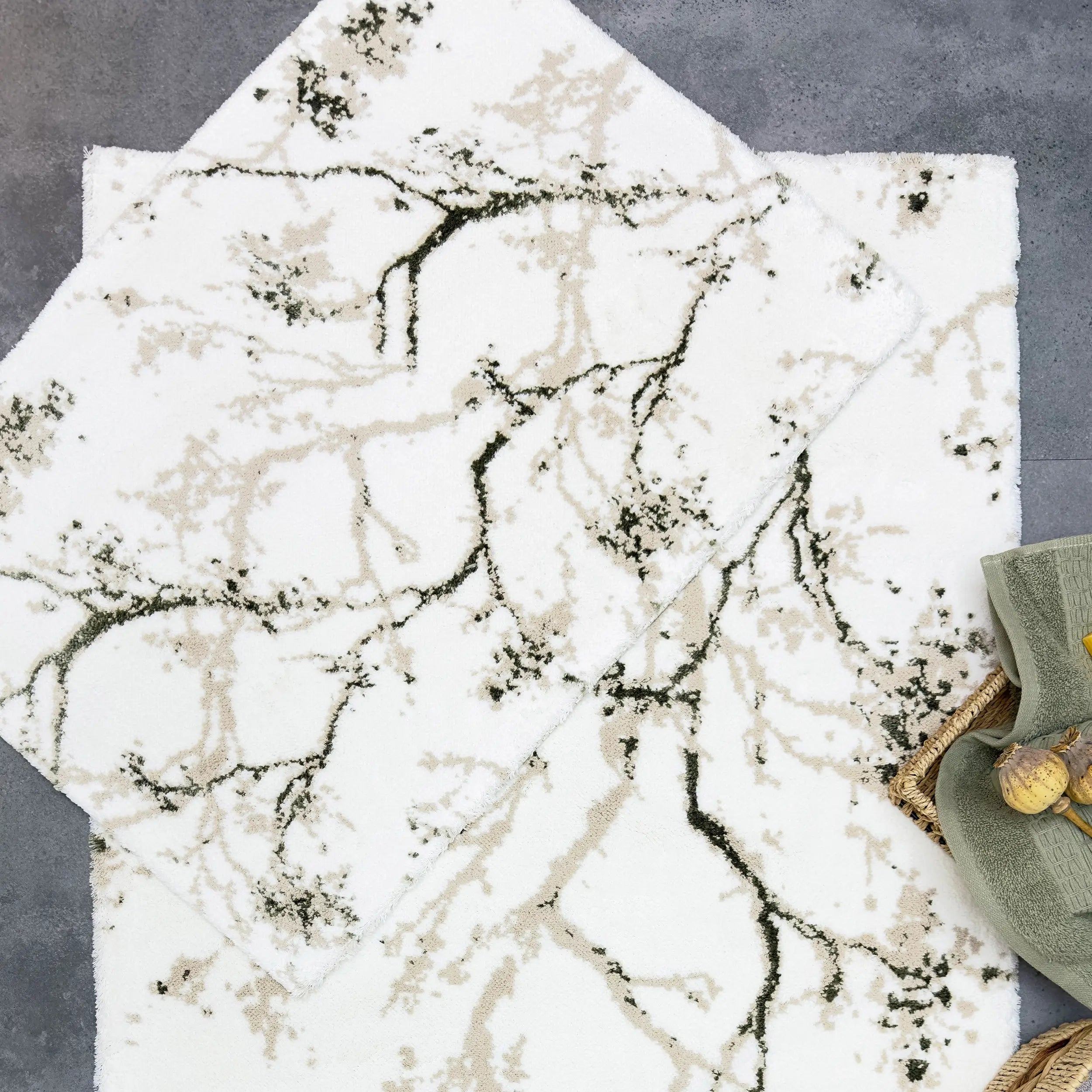 Lucie 2'li Pamuk Paspas / Ekru Bej Yeşil