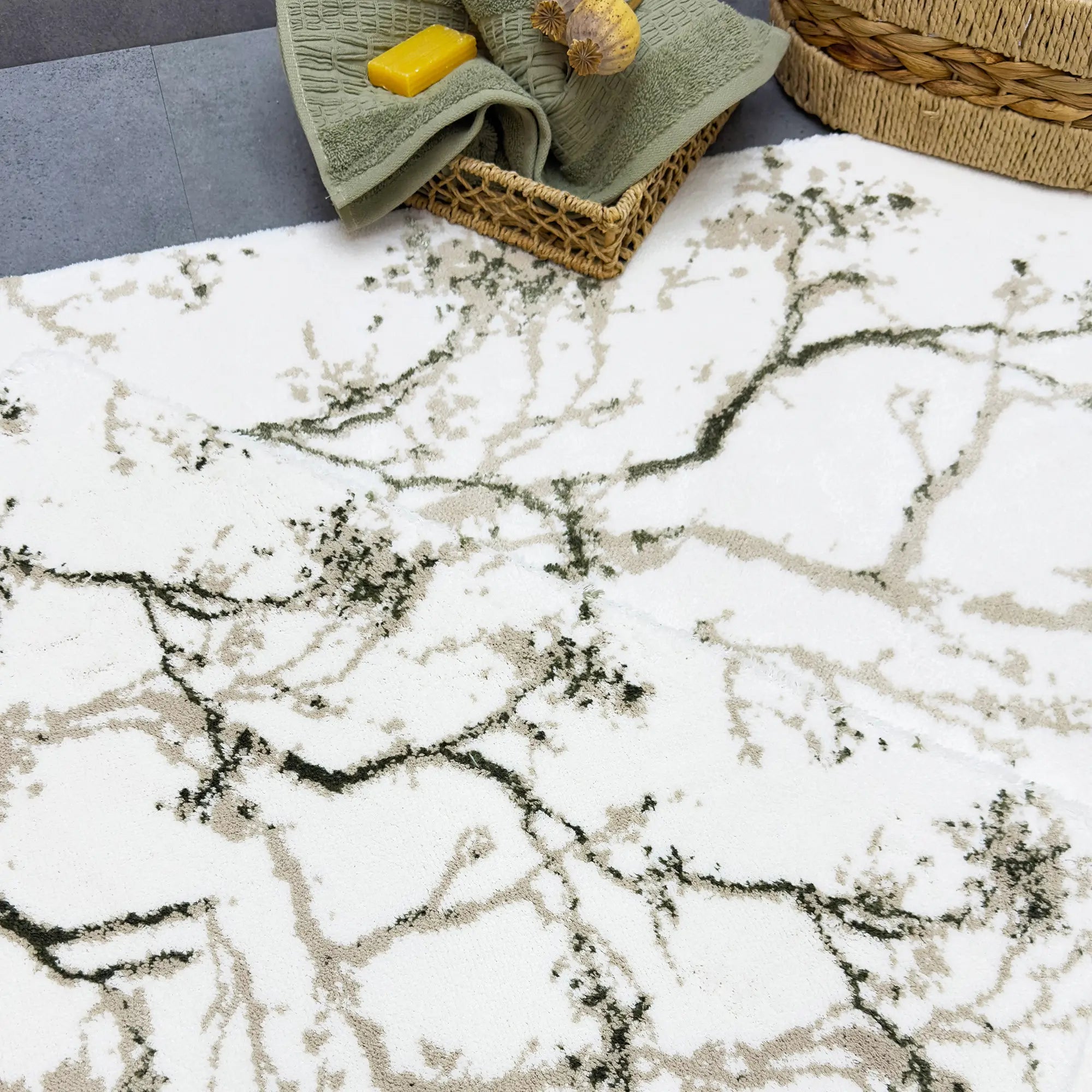 Lucie 2'li Pamuk Paspas / Ekru Bej Yeşil