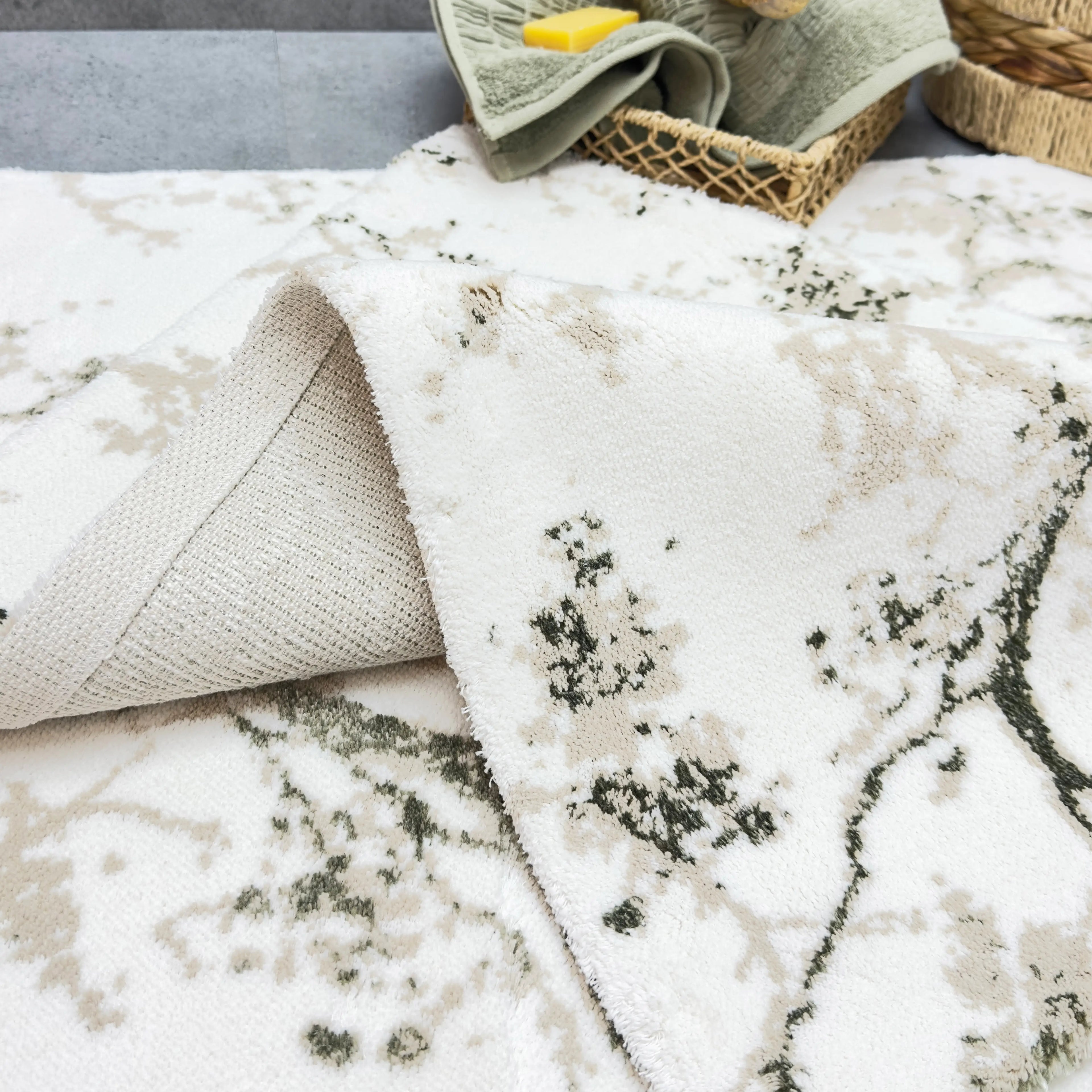 Lucie 2'li Pamuk Paspas / Ekru Bej Yeşil