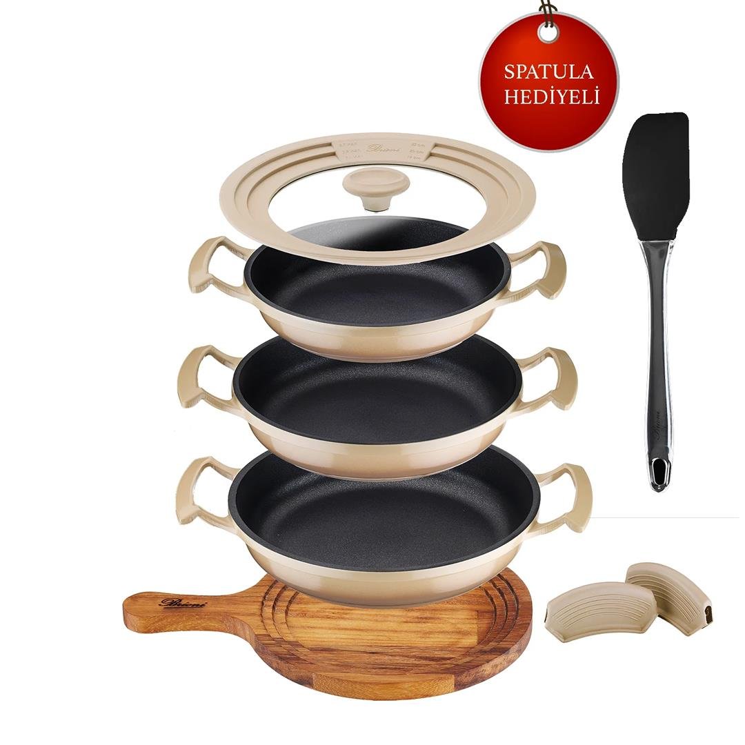 Brioni Try Cook 7 Parça Sahan Seti - Bej